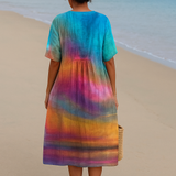 Birutė – Tie-dye suknelė saulėlydžio spalvomis
