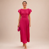 Sarma – Eleganta plisēta maxi kleita ar savērptu vidukli