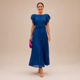 Sarma – Eleganta plisēta maxi kleita ar savērptu vidukli
