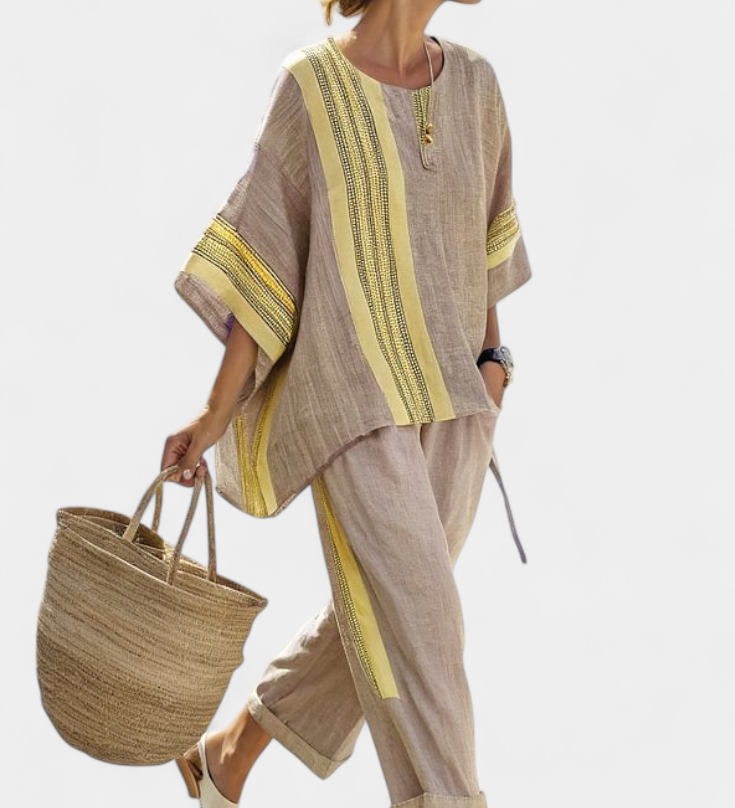 Vėjūnė – boho stiliaus lino ir bambuko komplektas